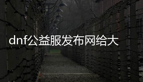 dnf公益服发布网给各人优质的处事（dnf公益服发布网的特点和处事先容）