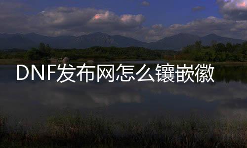 DNF发布网怎么镶嵌徽章（dnf在那边镶嵌徽章）