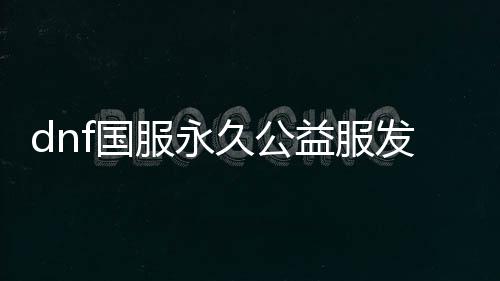 dnf国服永久公益服发布网（打造一个永久的公益服发布网处事器）