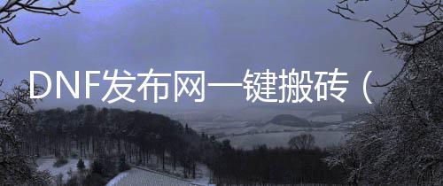 DNF发布网一键搬砖（DNF发布网自动搬砖帮助网站）